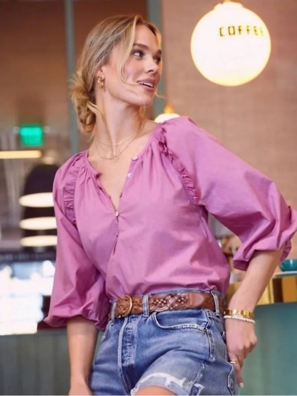 Cleobella Jess Puff Sleeve Blouse